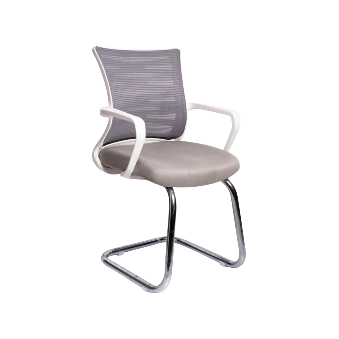Zig Zag White Visitor Chair